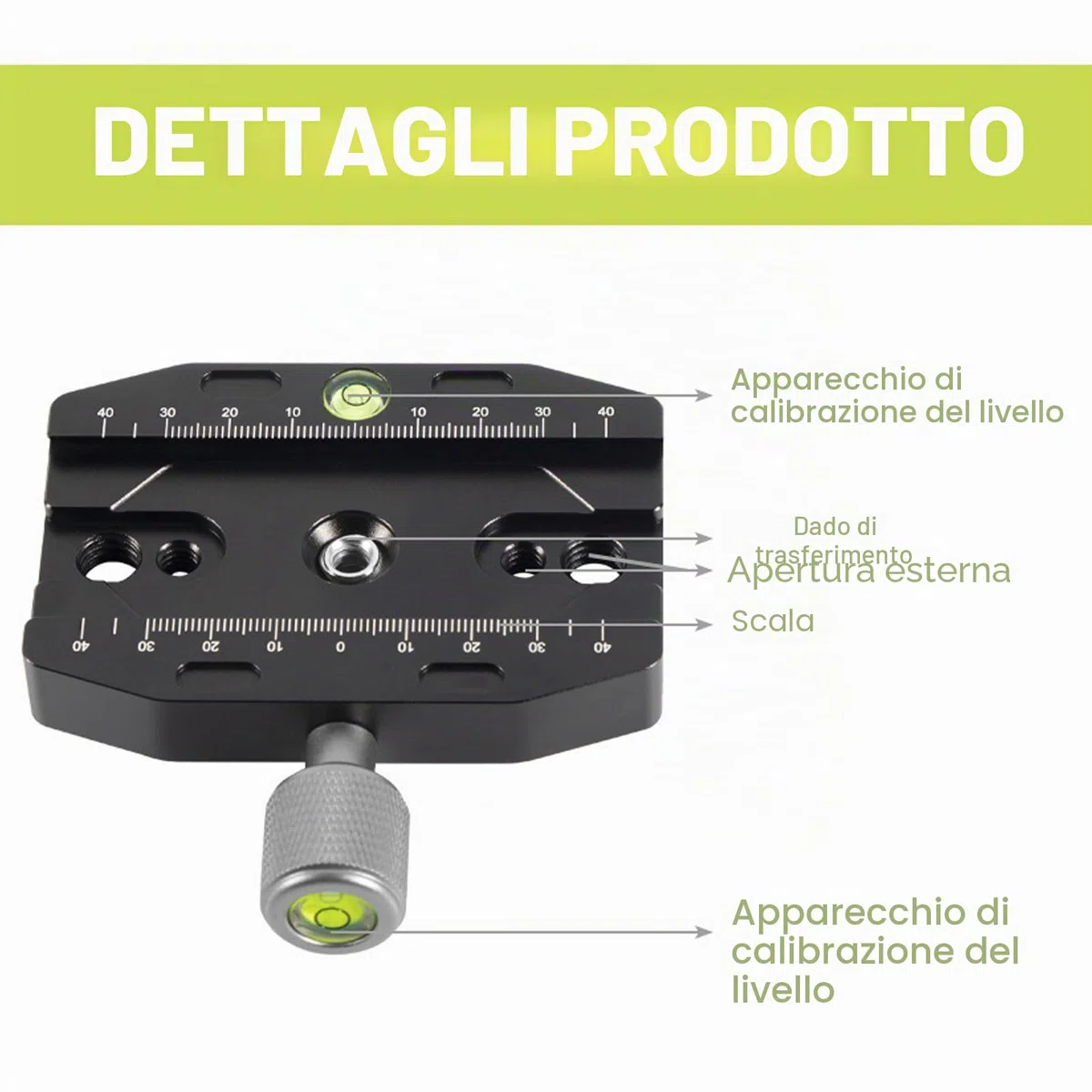 Piastra a sgancio rapido 90 mm, morsetto Quick Release Plate Clamp per Arca-Swiss, QR-90N, clip in metallo, piastra a sgancio rapido universale