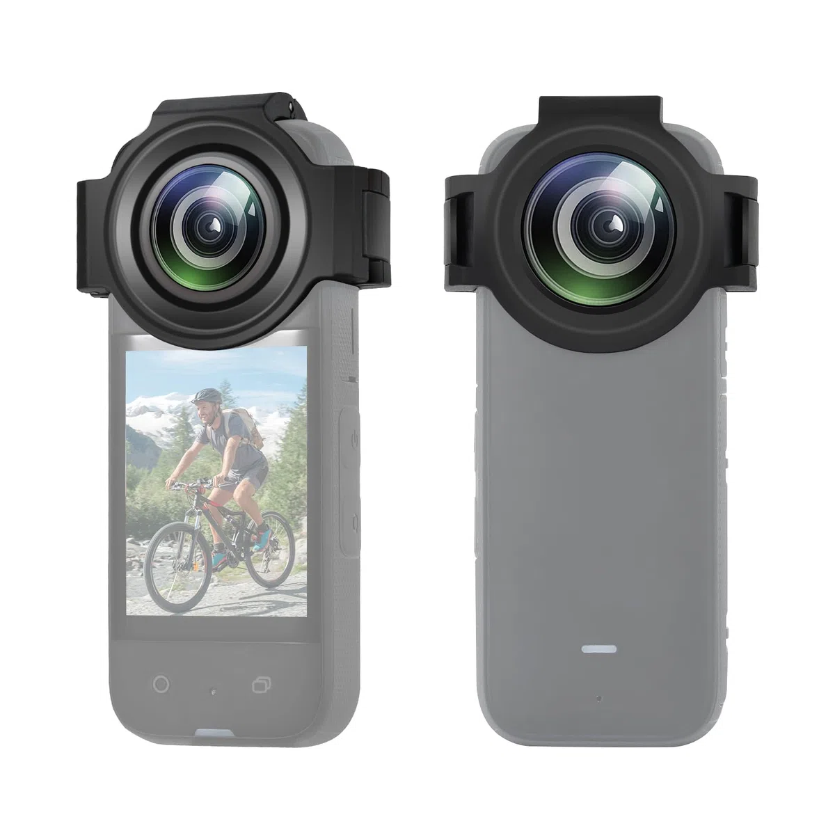 PULUZ Protezione Lenti per Insta360 X3, Copertura Protettiva Accessori Fotocamera ad Alta Trasmittanza Alta Definizione Nero