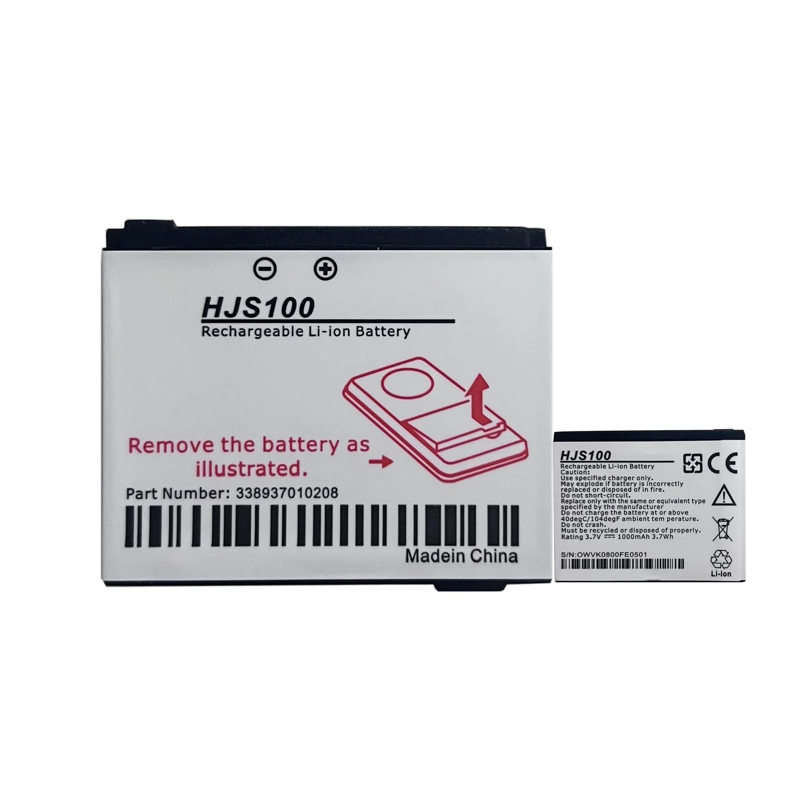 Batteria di ricambio HJS100 compatibile con Becker HJS 100, HJS-100, Map Pilot, Replaces Becker 338937010208 Mercedes Benz Map Pilot, VW Map Pilot