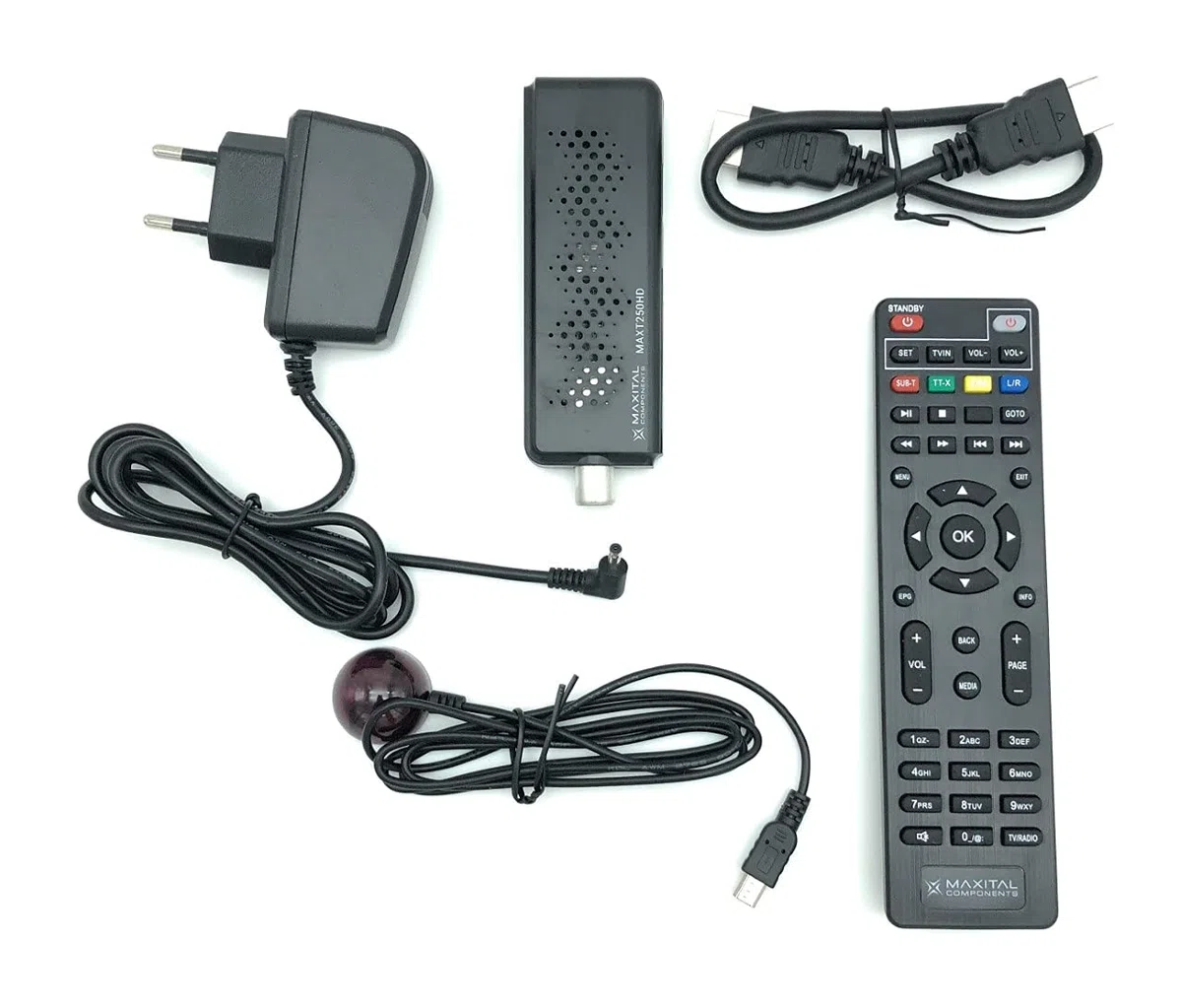 DECODER RETRO TV HDMI DIGITALE TERRESTRE ZAPPER DVB-T2 HD HEVC H.265 MAIN 10 CON TELECOMANDO UNIVERSALE