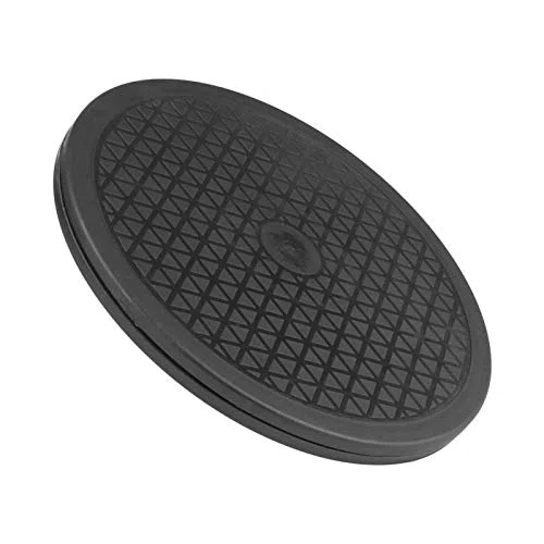 Estink Piattaforma Girevole per TV, 25cm carico 50kg Disco Girevole Universale a 360 Gradi, Piattaforma Rotante per Torte, Monitor, TV, Altoparlanti, Nero