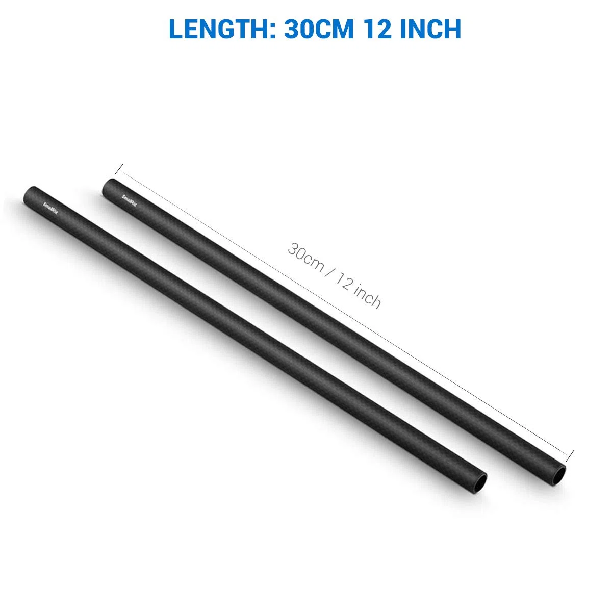 SMALLRIG DSLR Rigs 15mm Fibra di Carbonio Asta - 30cm / 12 Inch (2 pezzi) - 851