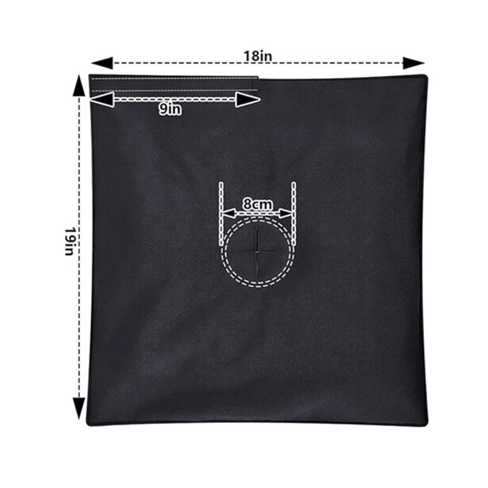 Sacchetti di sabbia riutilizzabili, confezione da 3 basi di peso in tela per bandiere da esterno, tende, ombrelloni, ancoraggi di stabilità riempibili, 45 x 48 cm, nero