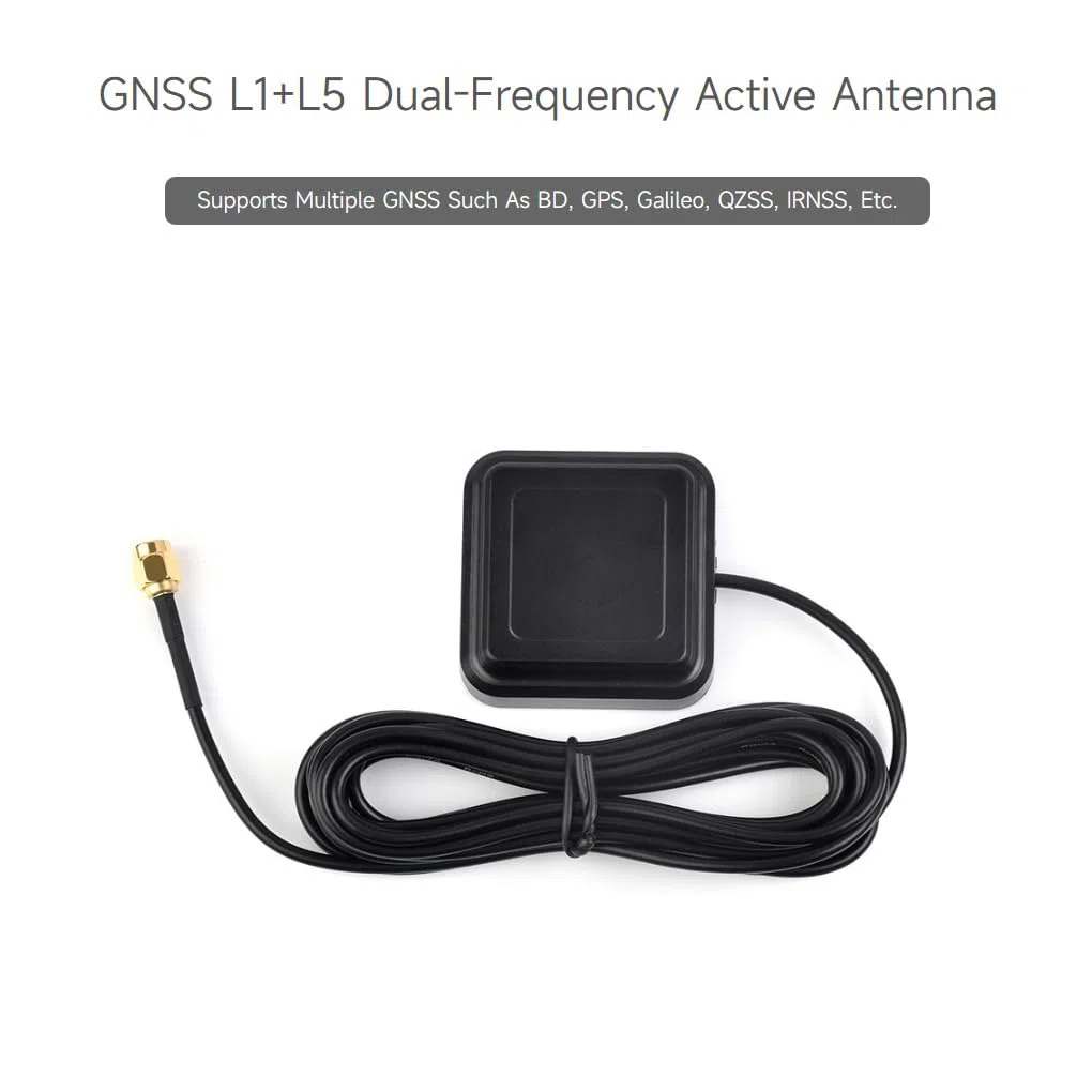 Waveshare GNSS L1+L5 Dual-Frequency Active Antenna, SMA-J Connector, Support BD/GPS/Galileo/QZSS/IRNSS, for Raspberry Pi Board and GPS HAT