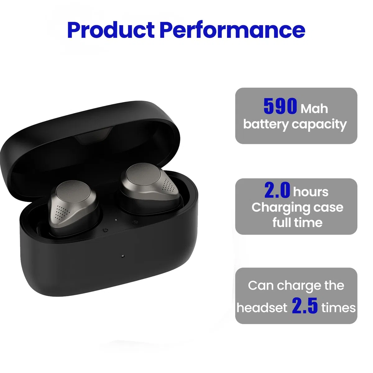 Custodia di ricarica per Jabra Elite 3/4 - Custodia di ricambio per cuffie Jabra Elite