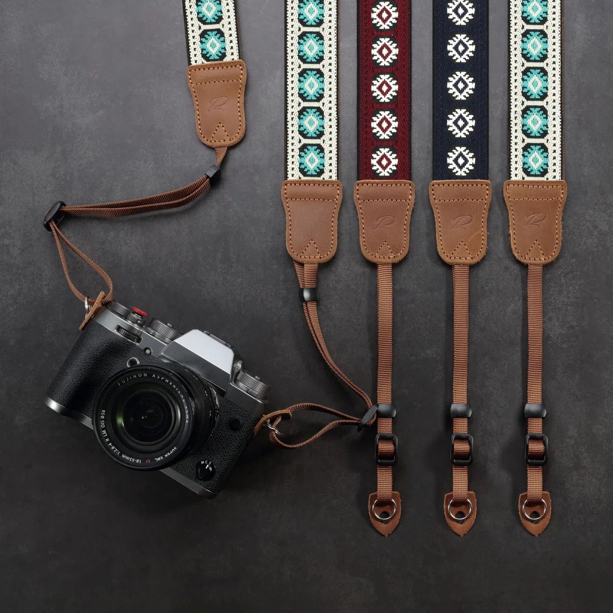 Padwa Lifestyle Tracolla per fotocamera, doppio strato in pelle bovina, collo e tracolla regolabili per tutte le fotocamere