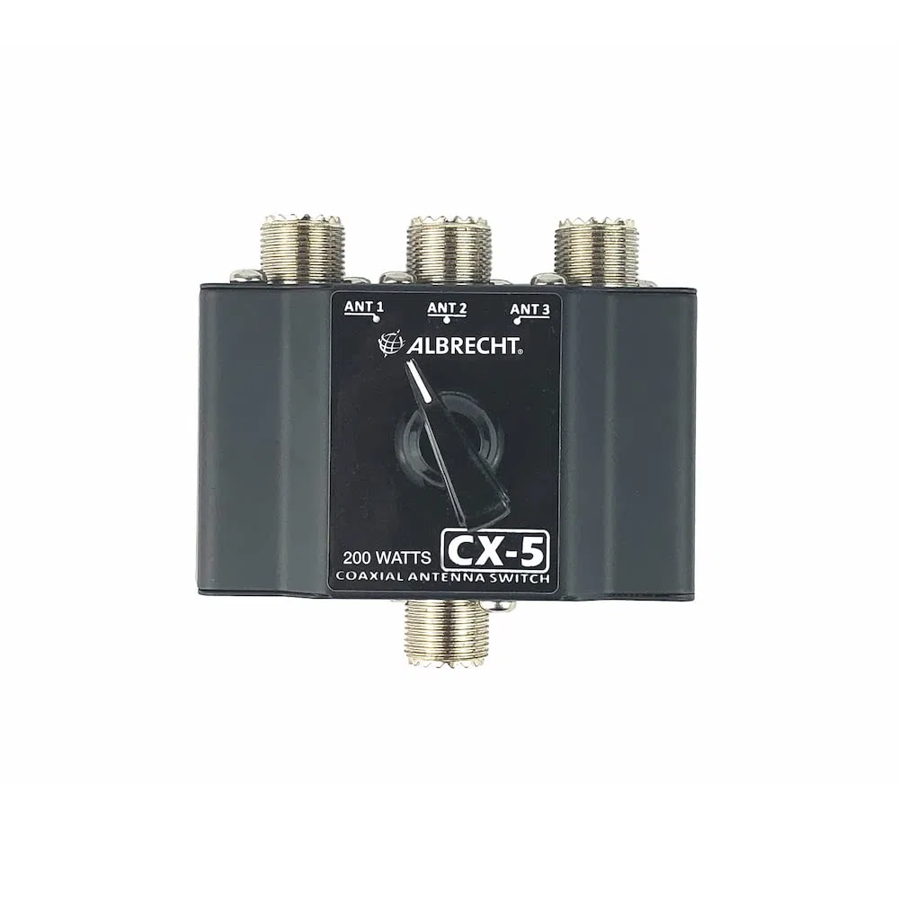 Albrecht CX-5, interruttore antenna a 3 vie, CB-Funk, 7402, per il collegamento di 3 antenne a una radio
