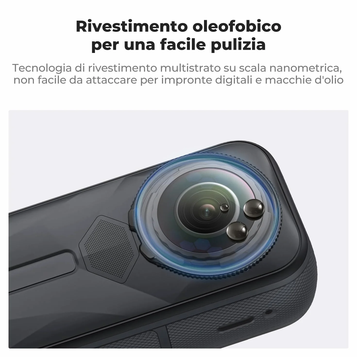 K&F Concept Protezioni Lente Standard Compatibili con Accessori Insta360 X5 - Coperchio Protettivo in Vetro Ottico Temperato ad Alta Trasparenza con Pellicola Schermo, Kit Sostitutivo Antigraffio