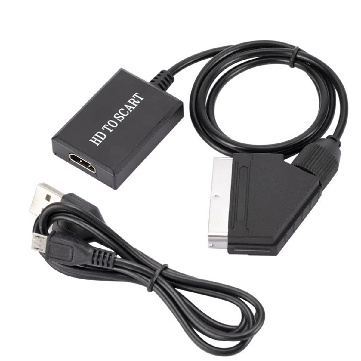 DAGIJIRD HDMI al convertitore SCART 1080P 60HZ HD Video Converter Supporta PAL/NTSC per monitor TV