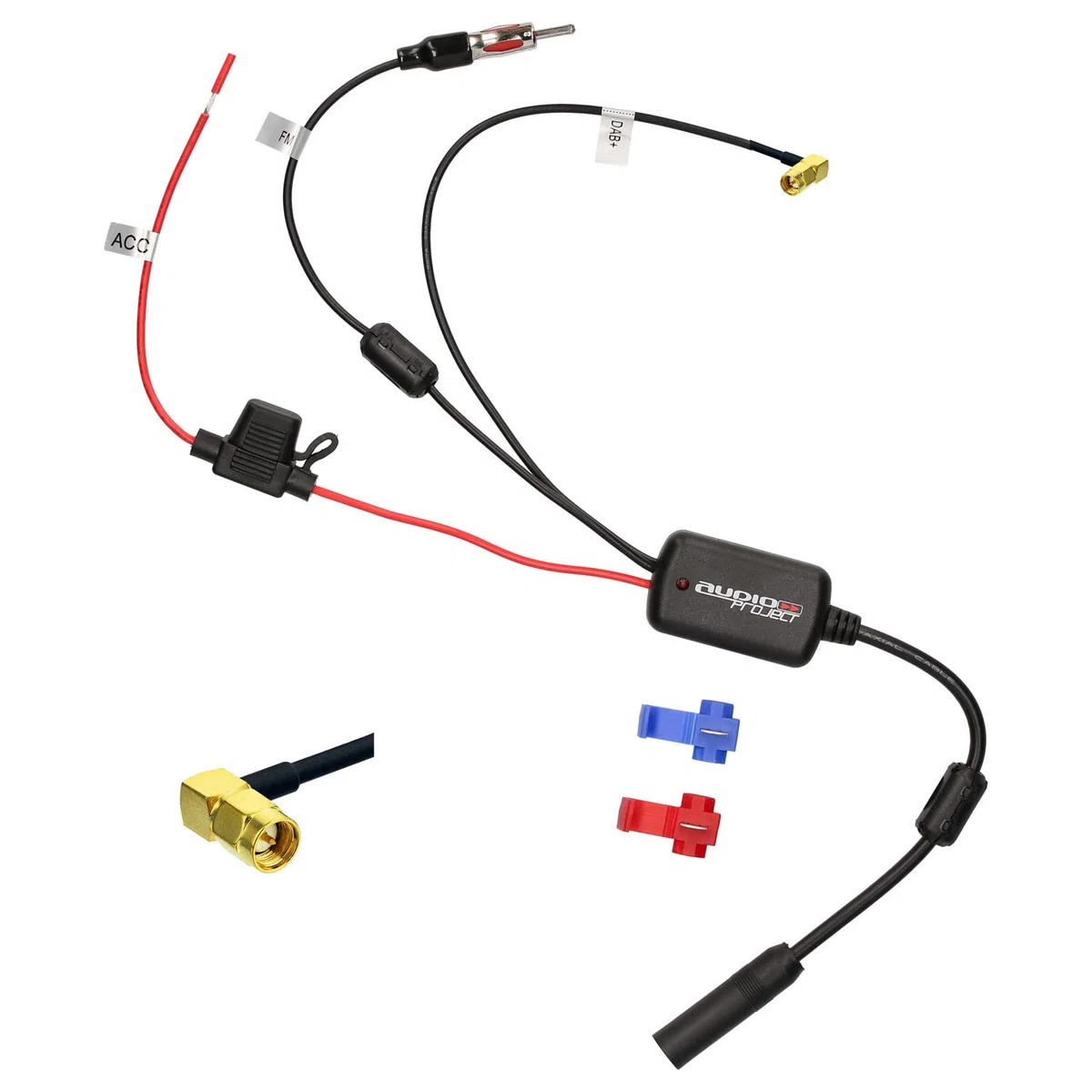 Audioproject A393 – Autoradio DAB splitter antenna amplificatore SMA su DIN antenna splitter autoradio radio digitale DAB+ Plus adattatore auto spina