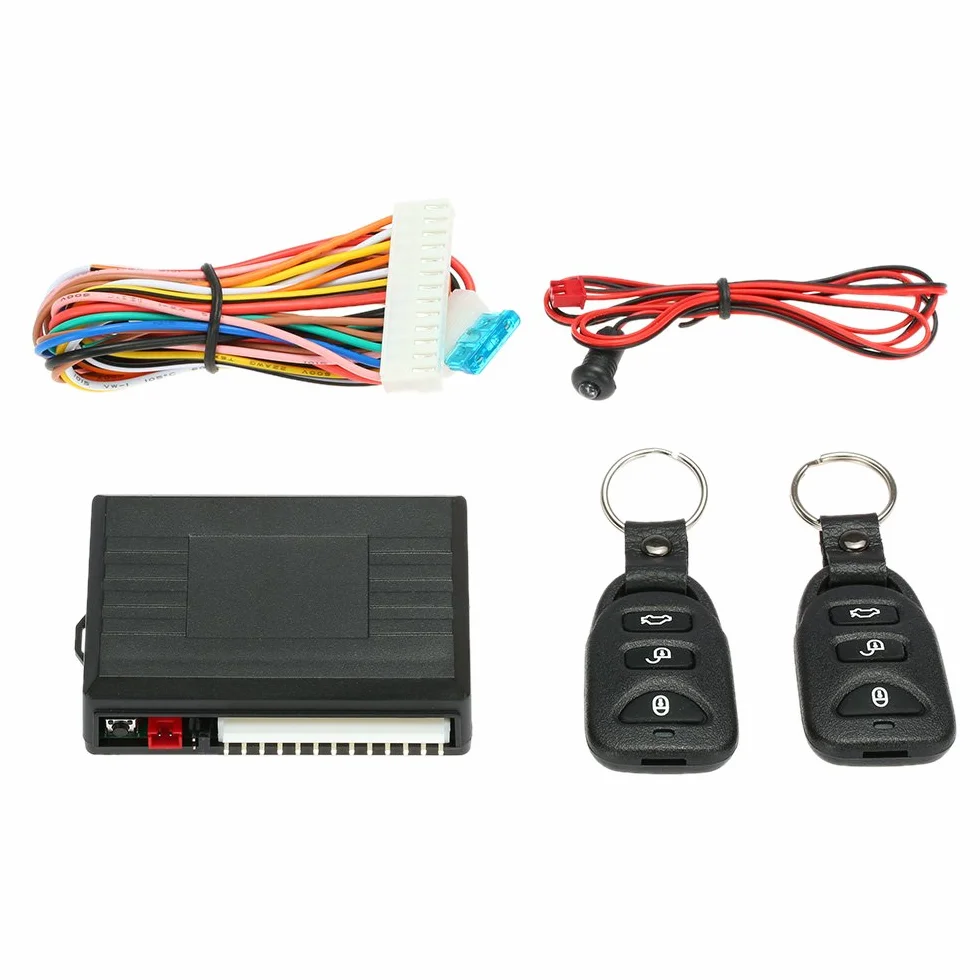 Shkalacar Porta Sistema Telecomando Auto, Chiusura Centralizzata Auto Universale Centrale Box Car Kit con Il Tasto del Tronco di Rilascio Per Auto Senza Chiave