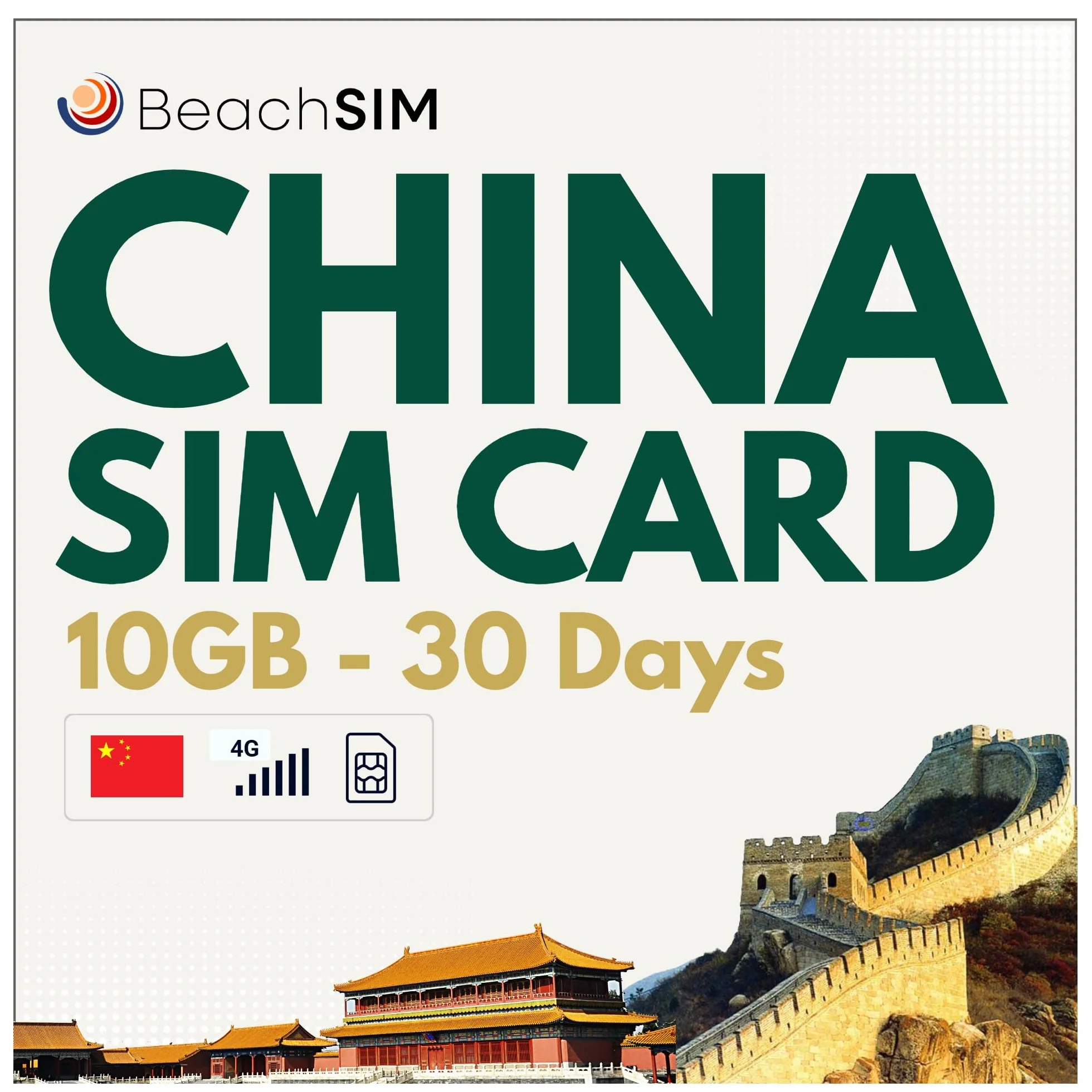 Scheda SIM Cina 10GB 30 giorni. Accesso a Internet senza restrizioni per Google e WhatsApp; nessuna VPN necessaria. Rete 4G/5G. Solo uso dati. Compatibile con dispositivi iOS e Android.