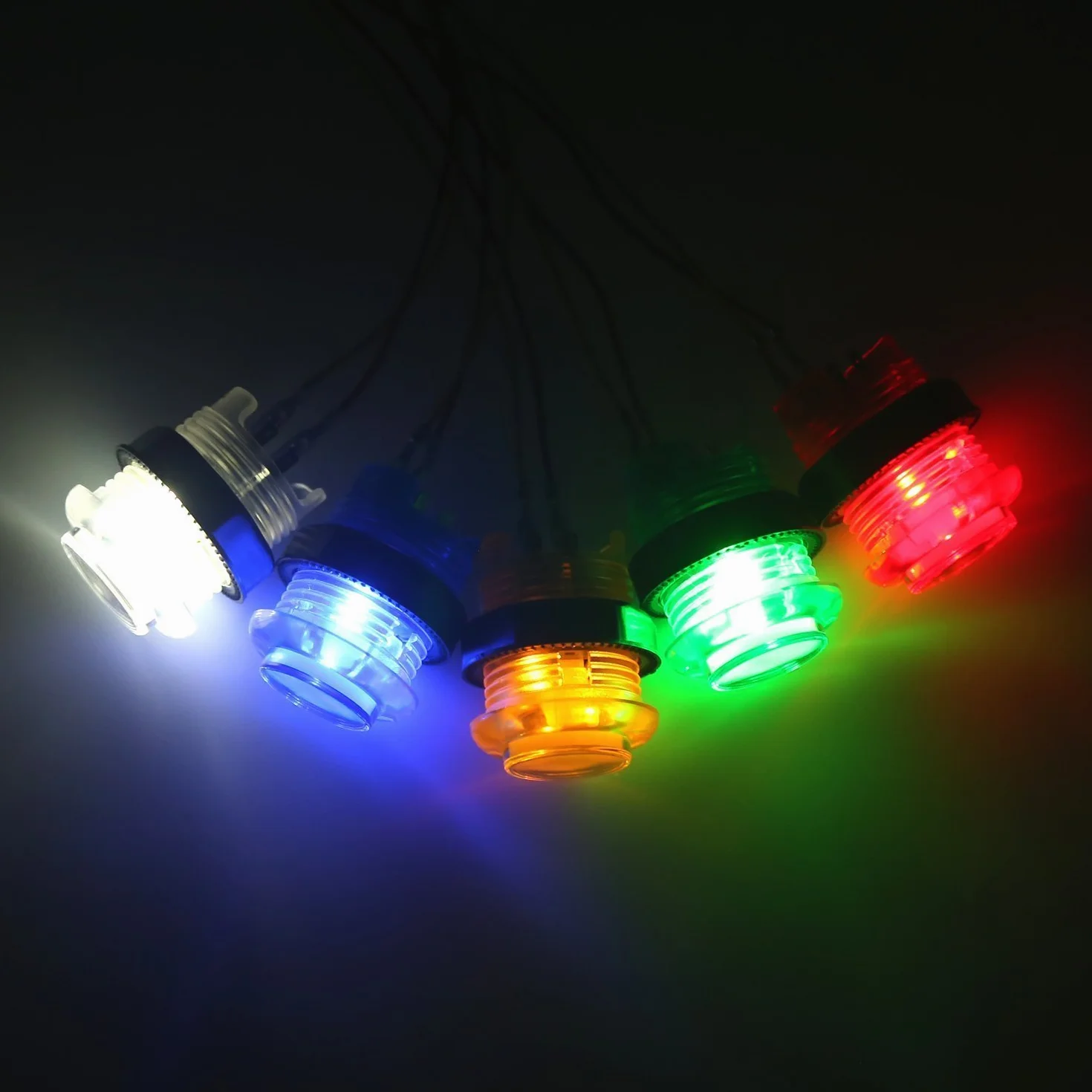 EG STARTS 1 Giocatore Arcade USB Encoder per PC Giochi Blue Stick Controller + 10x LED Illuminato Pulsanti per Arcade Joystick Kit Fai da Te Parti Mame Raspberry Pi