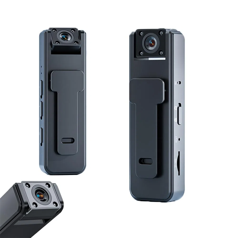 BSLVWG Mini telecamera per corpo 1080P con audio e video, videocamera portatile indossabile per escursioni, passeggiate, ciclismo, viaggi