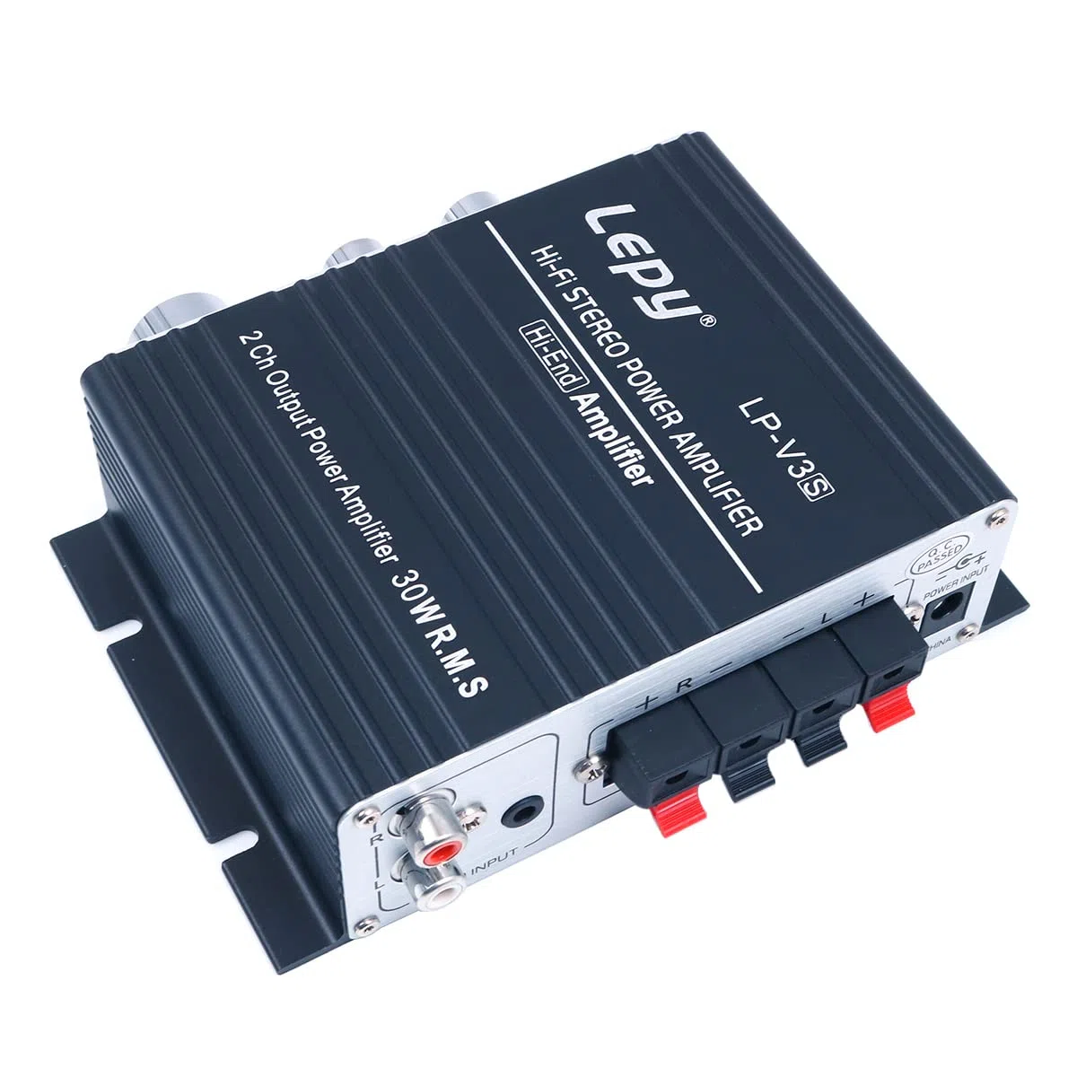 DollaTek LP-V3S 25Wx2 Amplificatore + Protezione Ritardata HiFi con Alimentazione 5A Compatibile con Computer, Cellulari o Lettori MP3 DAC ecc - Nero