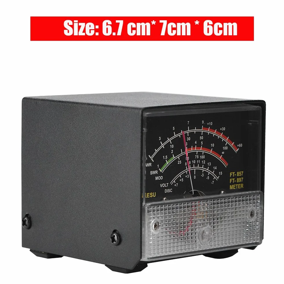 Akozon Misuratori Display Esterni, misuratore Esterno S SWR misuratore di Potenza misuratori di Ricezione per FT-857 FT-897 Display di espansione Multifunzione Esterni
