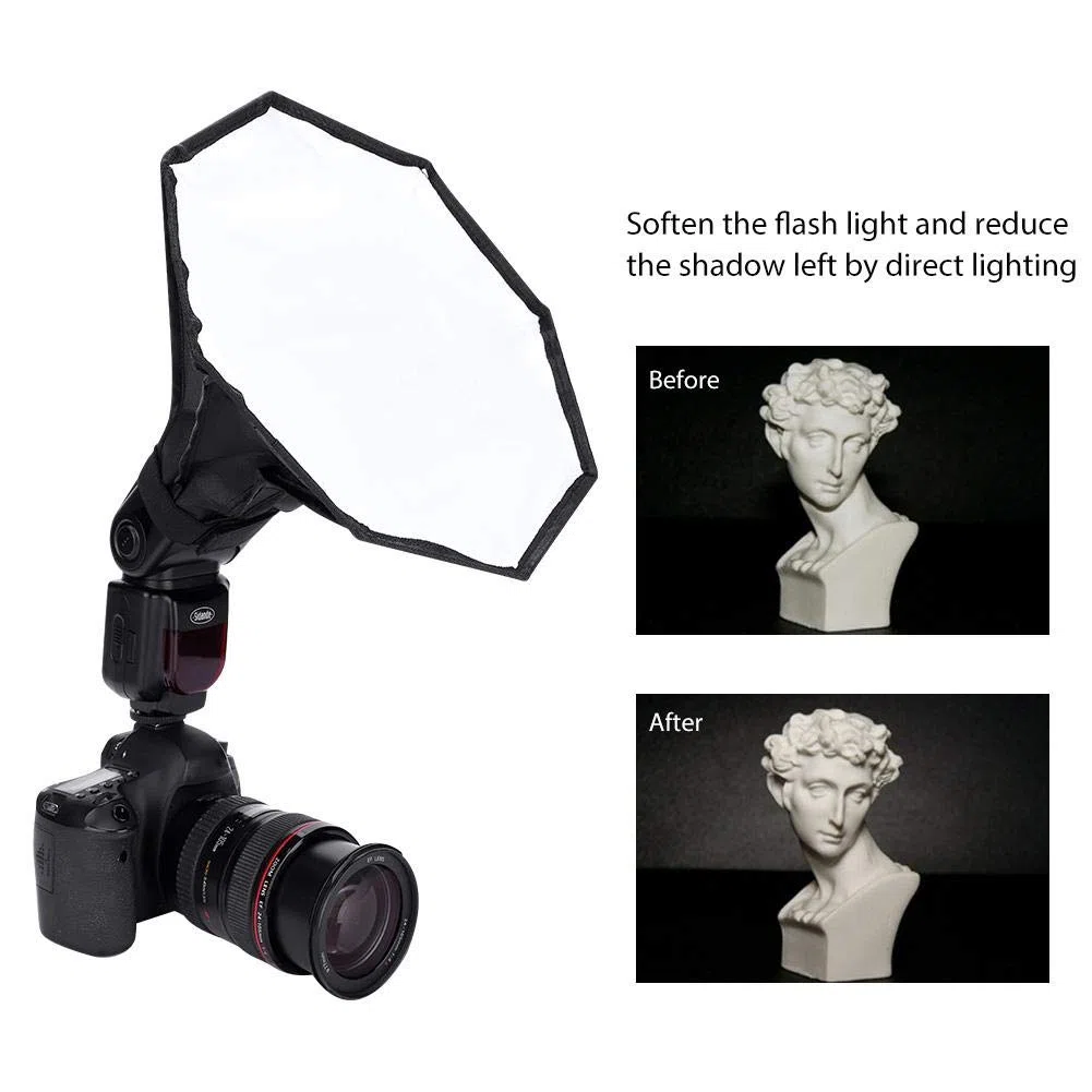 EBTOOLS Photo Studio Softbox - Diffusore Portatile Universale Flashbox per Esterno Softbox per Flash Dedicato Adatto Persoftbox Portatile per Flash A S