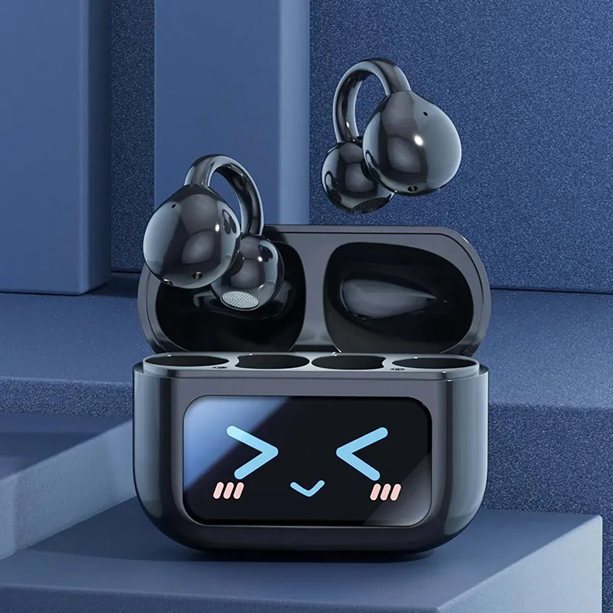 ELLENNE Auricolari IA Traduzione Simultanea Display Touch Colori NERO | ELLENNE - Auricolari IA con Traduzione Simultanea in Tempo Reale, Bluetooth, Cuffie Wireless AI, Display Touch Colori Hi-Fi