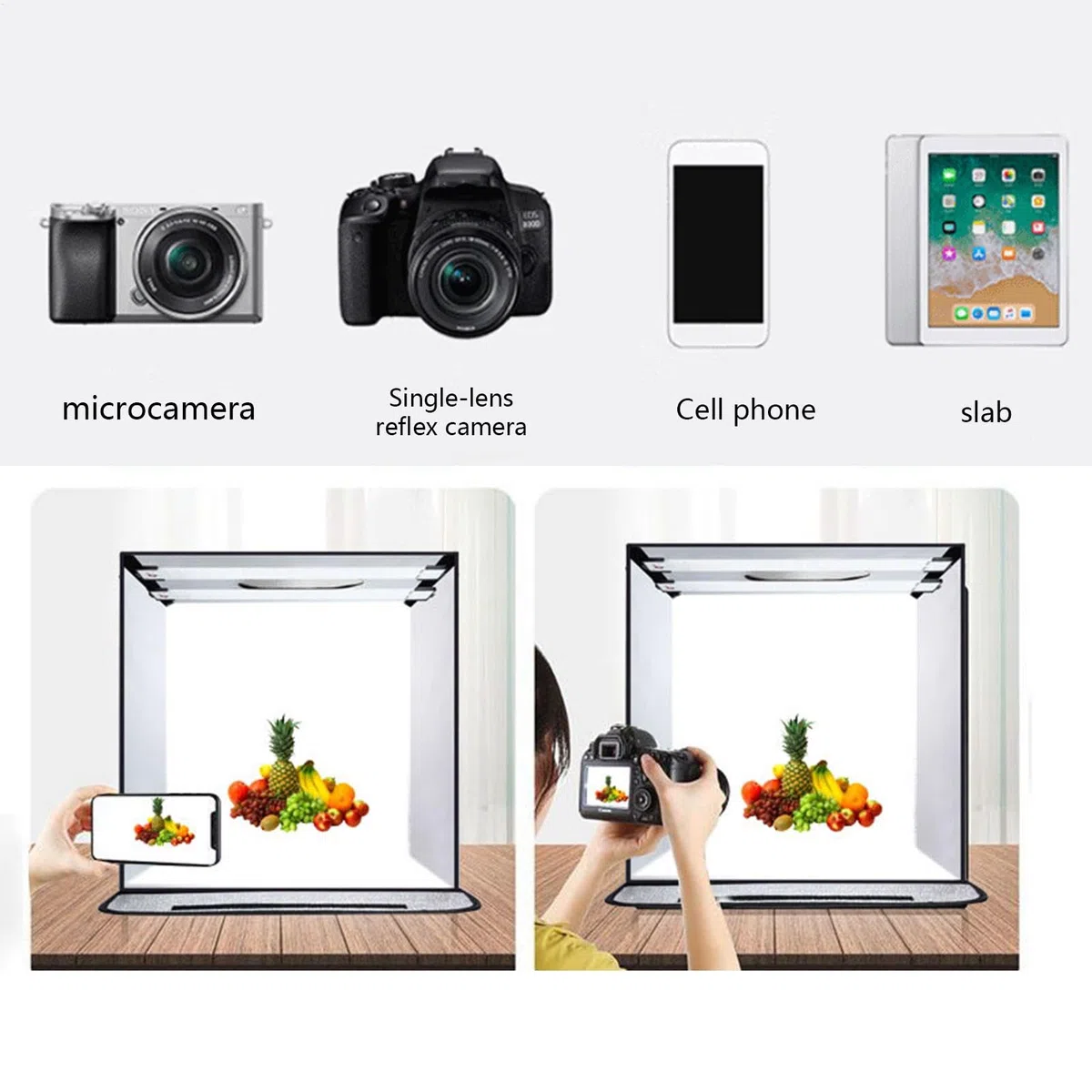 Scatola Fotografica Del Prodotto, Scatola Luminosa Per Foto Del Prodotto, Sfondo Per Una Fotografica Professionale Con Colori Di Intensità Variabile, Per Sessioni Multiploto