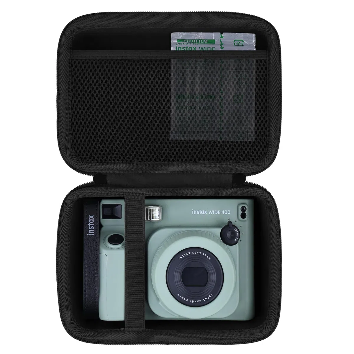 Aenllosi Custodia Dura di Stoccaggio Compatibile con i Fujifilm INSTAX WIDE 400 Fotocamera,Fujifilm Fotocamera Istantanea Analogica Borsa,Nero.(Solo Custodia)