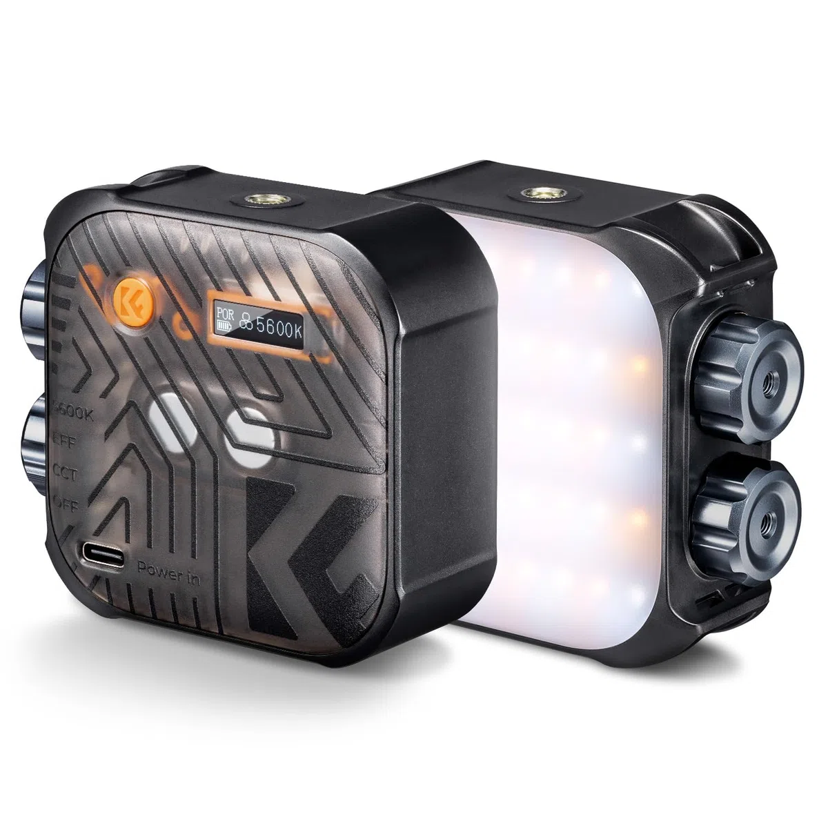 K&F CONCEPT Luce Video LED Bicolore, Luce di Riempimento Fotografica Portatile da 2000 mAh, 15 Effetti di Luce, 2500K-9900K, CRI 96+, per Vlogging, Selfie, Fotografia di Oggetti, Nero