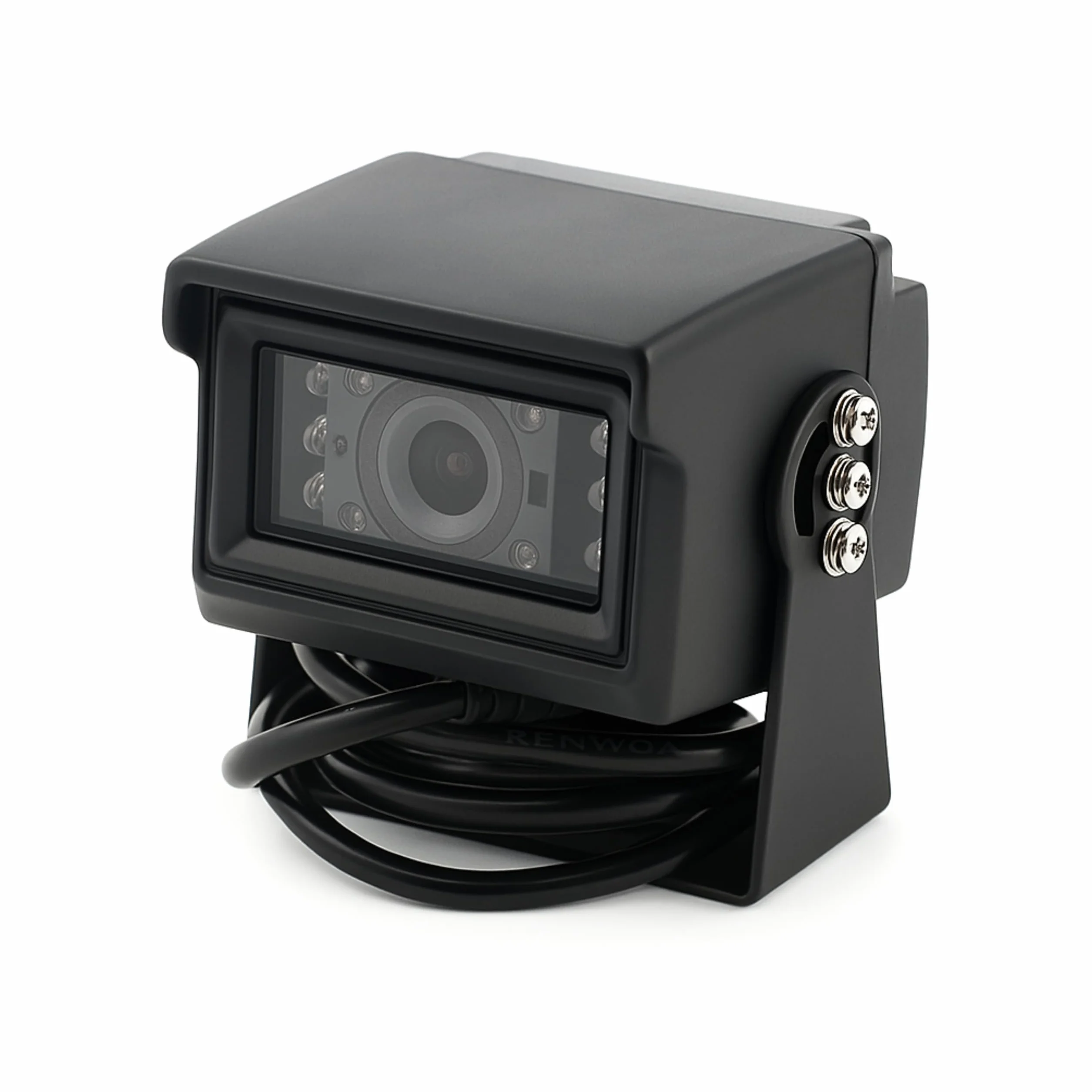 Kenvox Cam Quad 1 Retrocamera CMOS a Colori con 10 LED IR, Visione Notturna, Angolo 120°, IP67 Impermeabile, 12V, 420 TVL, RCA, per Auto, Camper, Veicoli – Supporto Incluso