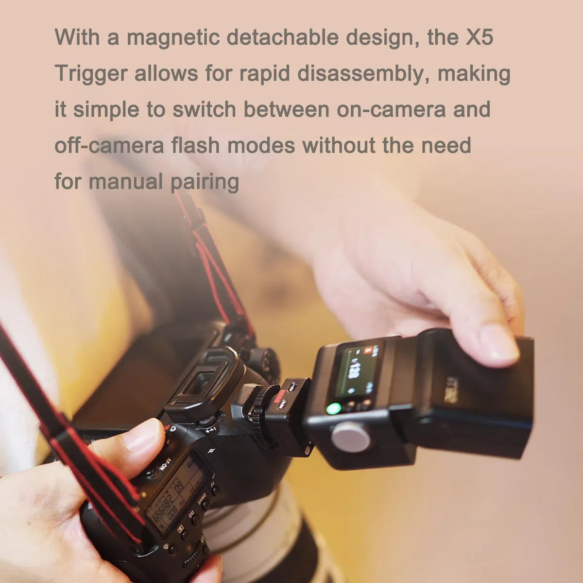 Godox X5N - Trigger per flash radio HSS TTL Flash Trigger per fotocamere Nikon, flash magnetico compatibile con flash per fotocamera Godox iT32