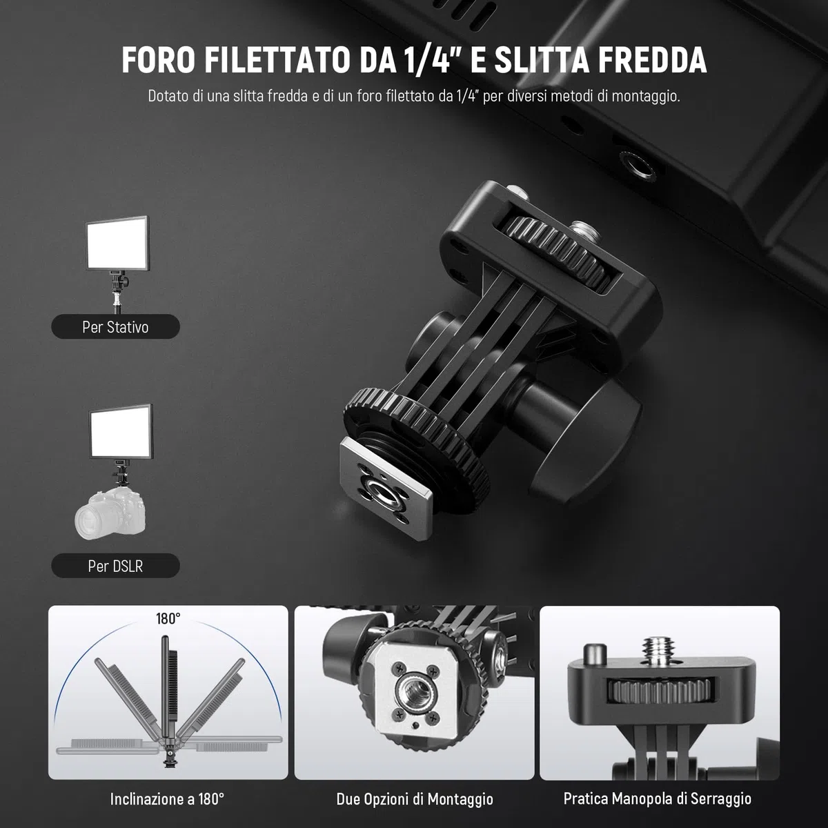 NEEWER Pannello Luce Video a 192 LED, Luce Fotocamera DSLR Ultra Sottile Bicolore Dimmerabile 20W, Batteria al Litio 4000mAh, 3200K-5600K CRI97+, Key Light per Fotogragrafia Riprese e Streaming Studio