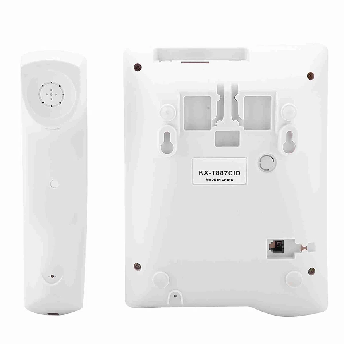 Telefono a Cavo con Segreteria Telefonica, Telefono Audio con Listener di Altoparlanti Allarme 3 Gruppi per Case per Uffici (WHITE)