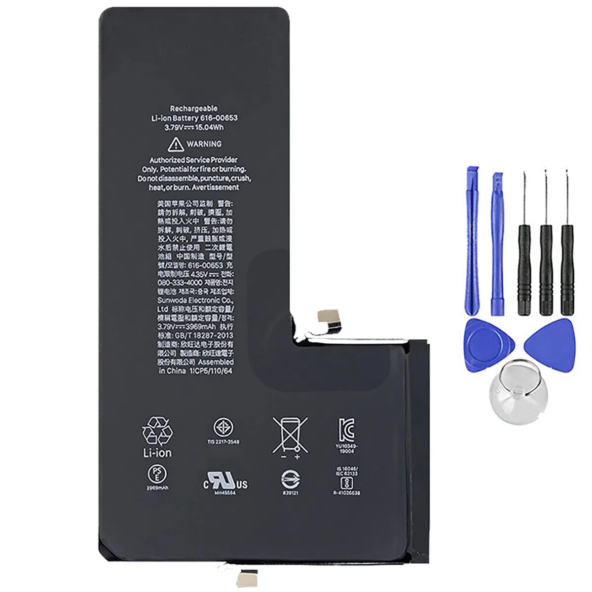ELLENNE BATTERIA COMPATIBILE CON IPHONE 11 PRO MAX 3964MAH+ KIT CACCIAVITI | Batteria per iPhone 11 Pro Max da 3964mAh - Nuova con Kit attrezzi per lo smontaggio