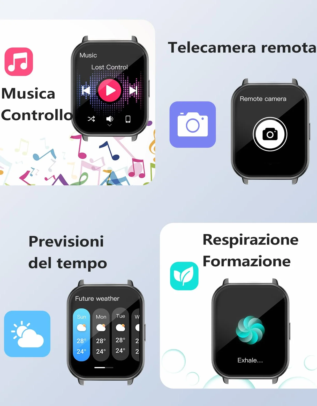 RUIMEN Smartwatch Uomo Donna Chiamate Bluetooth Orologio Contapassi Android iOS Compatibile Fitness Watch Sportive Cardiofrequenzimetro da polso Saturimetro Impermeabile IP68 Notifiche Whatsapp Nero