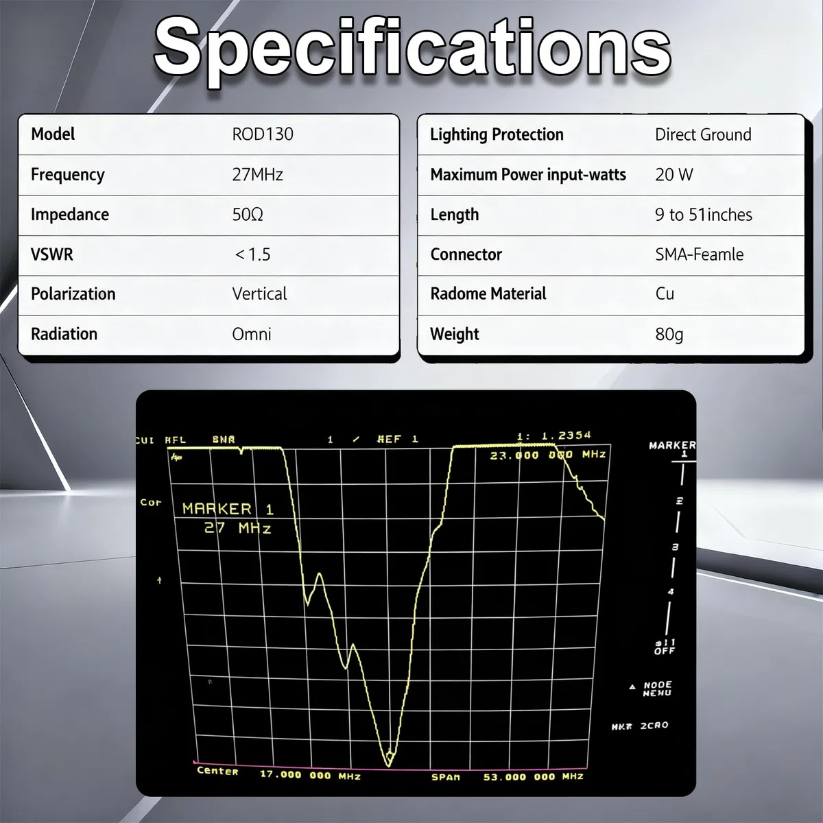 Antenna telescopica 27 Mhz CB, 11 m, antenna 9-51 pollici con connettore SMA femmina per QuanSheng UVK5 UVK5 (8) TK-11 (8) TK-11 (5)
