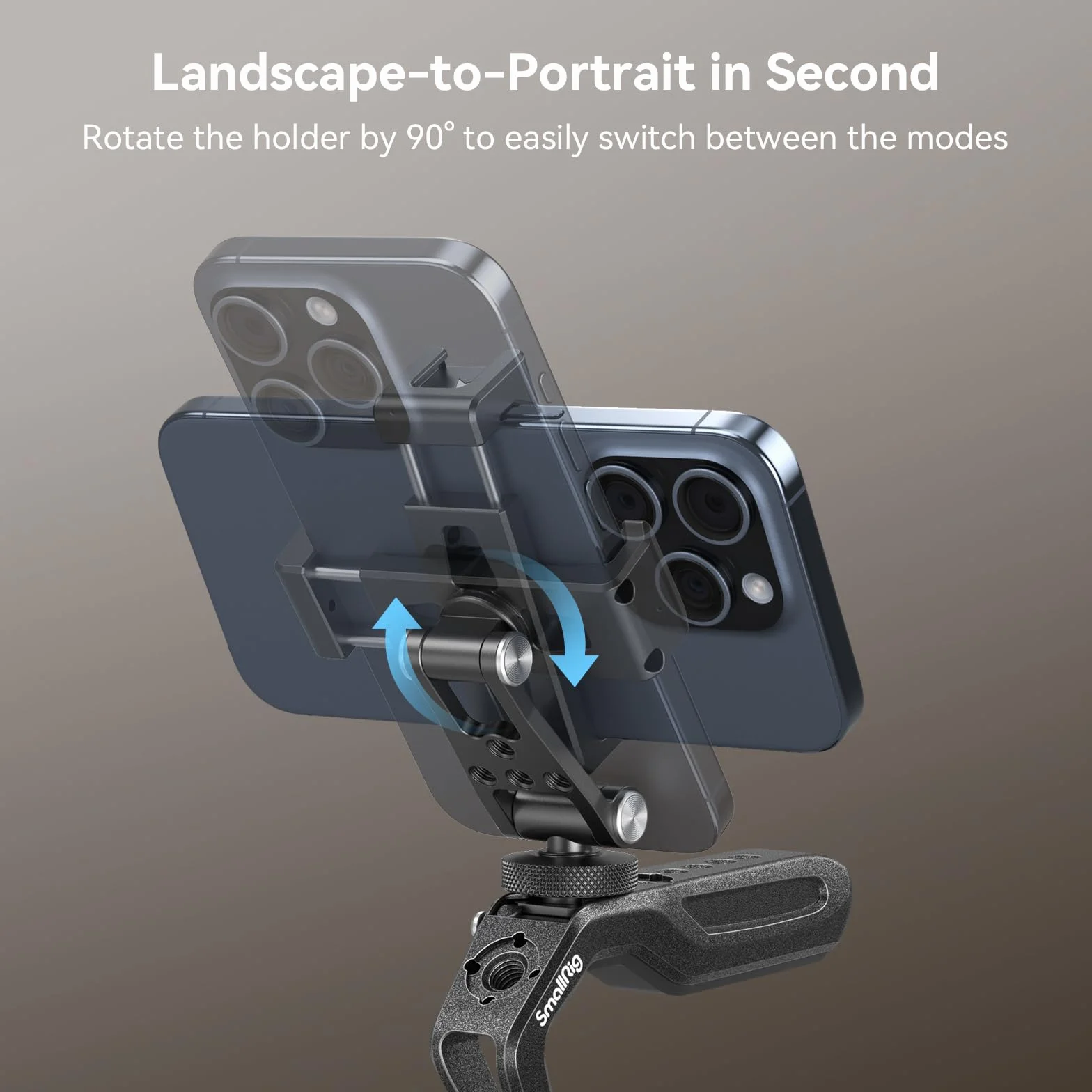 SMALLRIG Supporto per Telefono in Metallo con Slitta Fredda, Adattatore Universale, Giunti di Regolazione per Paesaggio e Ritratto, 57-88 mm - 4382