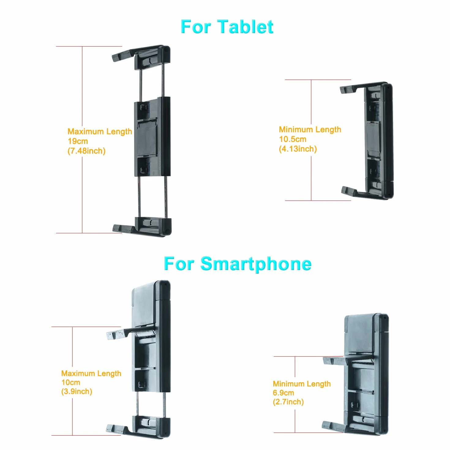 Supporto per poggiatesta auto, per tablet e telefoni con schermi da 5 a 10,5", per Apple iPhone, iPad Air Mini, Samsung Galaxy, Nintendo Switch