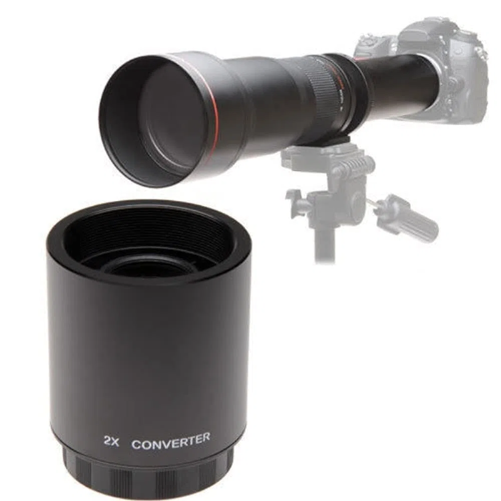 JINTU 2X Teleconverter camera kit Teleobiettivo 420-800mm 500mm 800mm 900mm 1000mm 650-1300mm