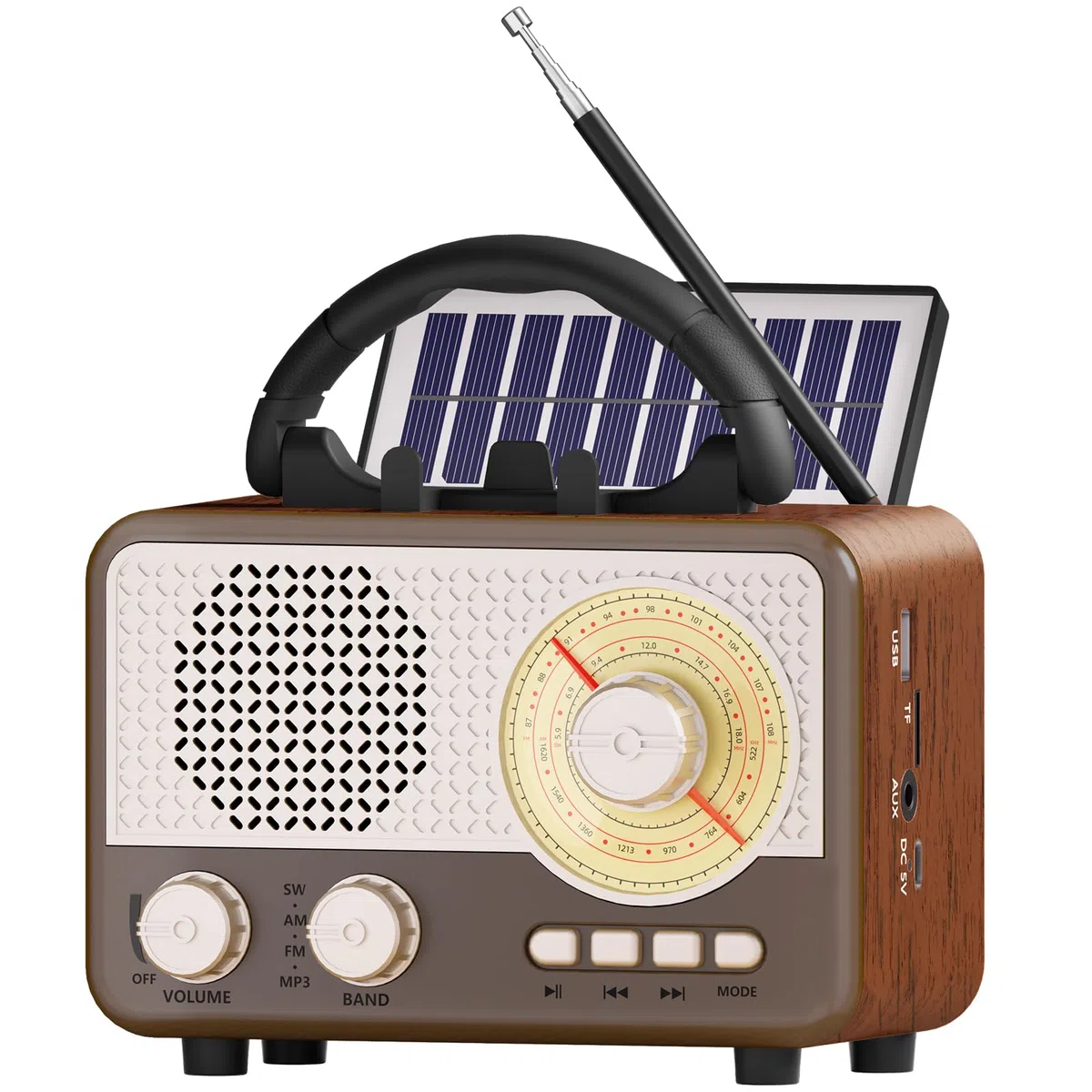 Radio Portatile Vintage FM/AM/SW Cassa Bluetooth Retrò Regalo Uomo Radio Solare Altoparlante Bluetooth con Supporto Telefono Decorazione Casa Idee Regalo per Donna,Papà Compleanno