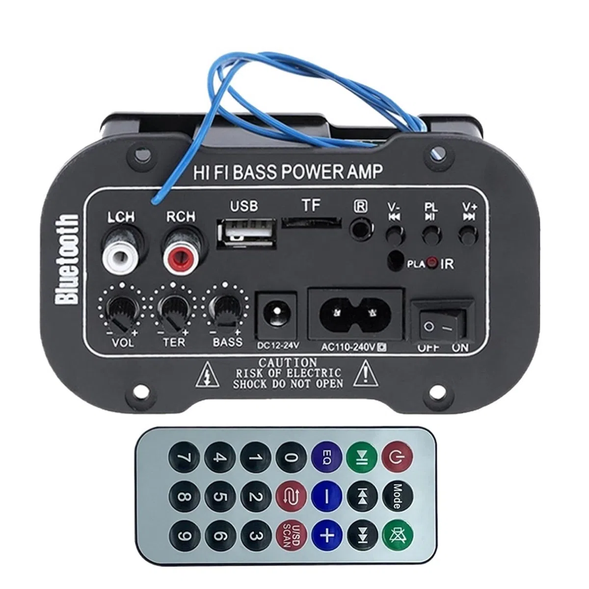 Woopker Scheda di decodifica amplificatore digitale 25-30W Amplificatore audio Fai da te USB Radio FM Lettore TF Subwoofer per auto