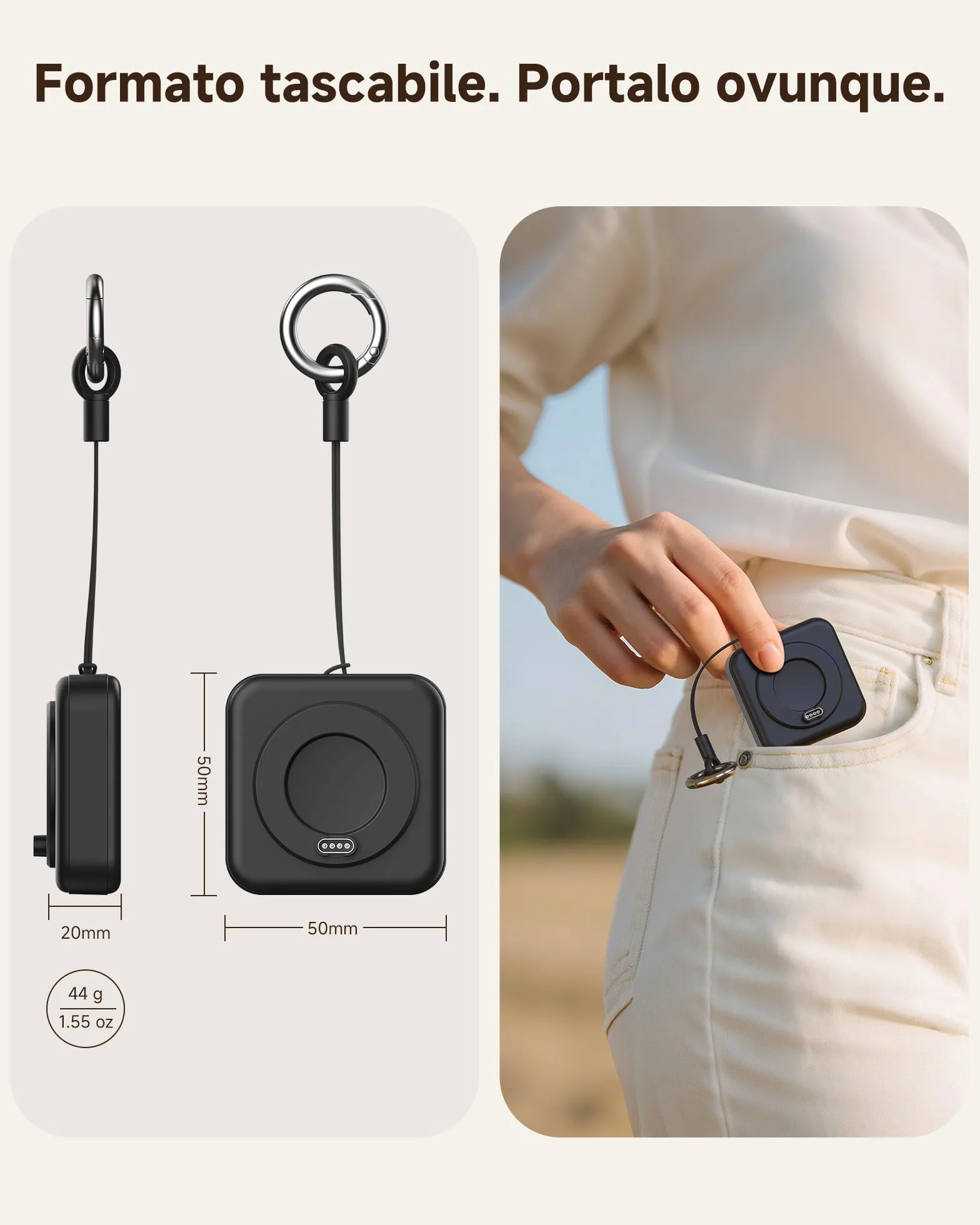 Caricabatterie portatile per orologio Garmin 1200 mAh per Garmin Vivoactive 6 5, Fenix 8 7X 6, Venu 3s 3 2, Instinct 3 2, Forerunner 165 265 965, Approach S70 S62 S50 S44, Epix Pro 2, Tactix 8 7, Endu