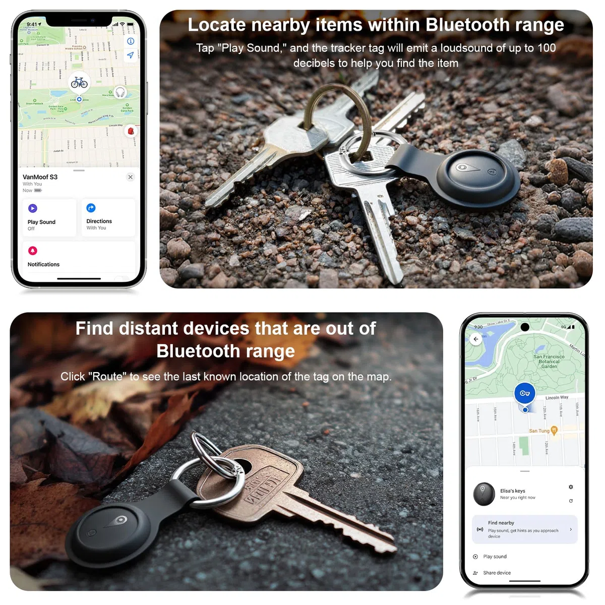 2 mini localizzatori GPS magnetici, localizzazione del veicolo senza costi mensili, localizzatore GPS in tempo reale con app per smartphone per Android e iOS, localizzatore GPS per auto, biciclette
