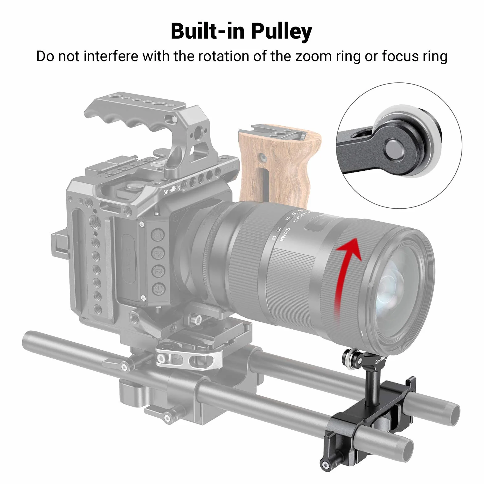 SMALLRIG Lens Support Supporto per Obiettivo con Morsetto per Obiettivo Universale - 2727