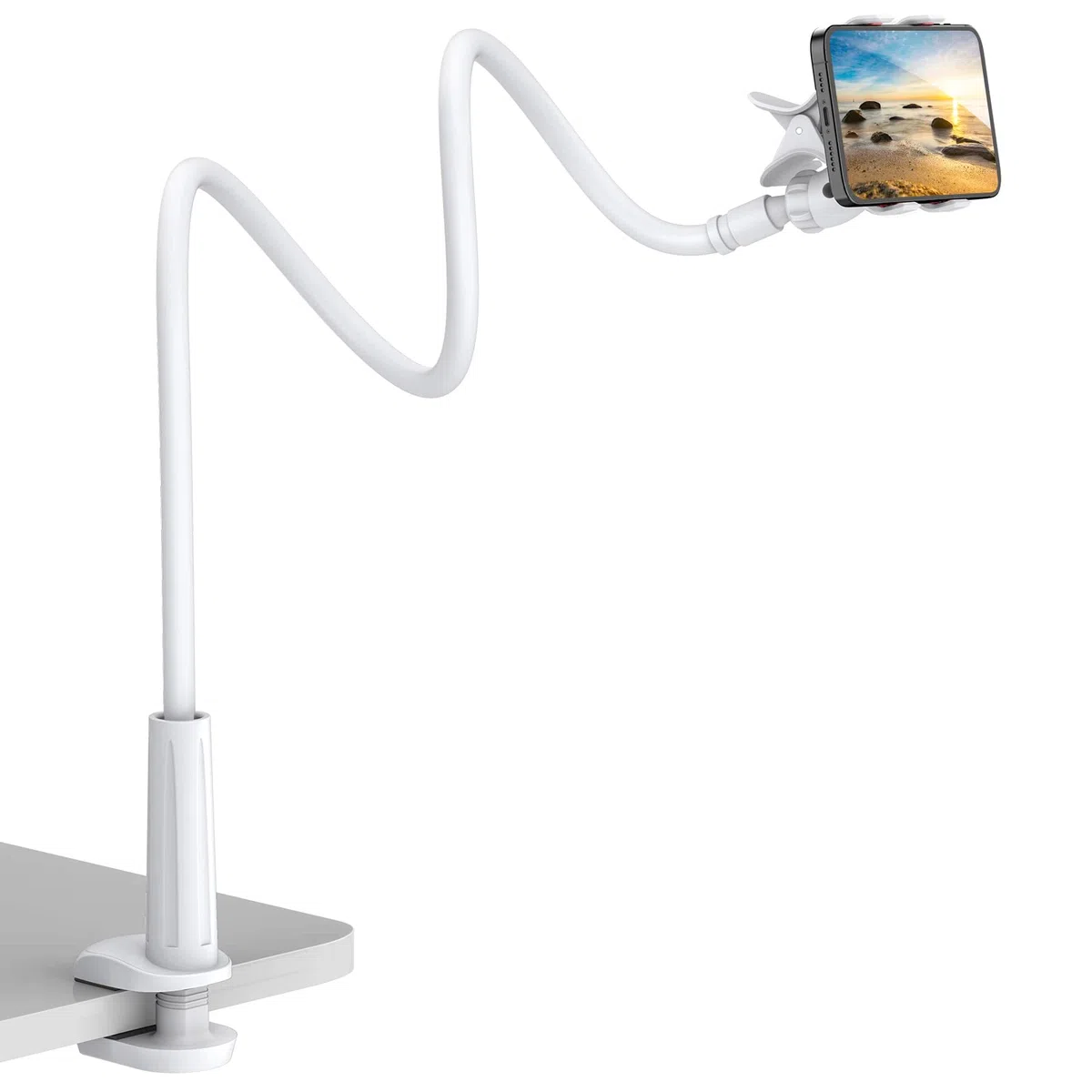 VIVI MAO Supporto universale per telefono cellulare a collo di cigno flessibile a 360 gradi, staffa di montaggio a bracci lunghi, morsetto per telefono 11 Pro Xs Max XR X 8 7 6 6s Plus e altri