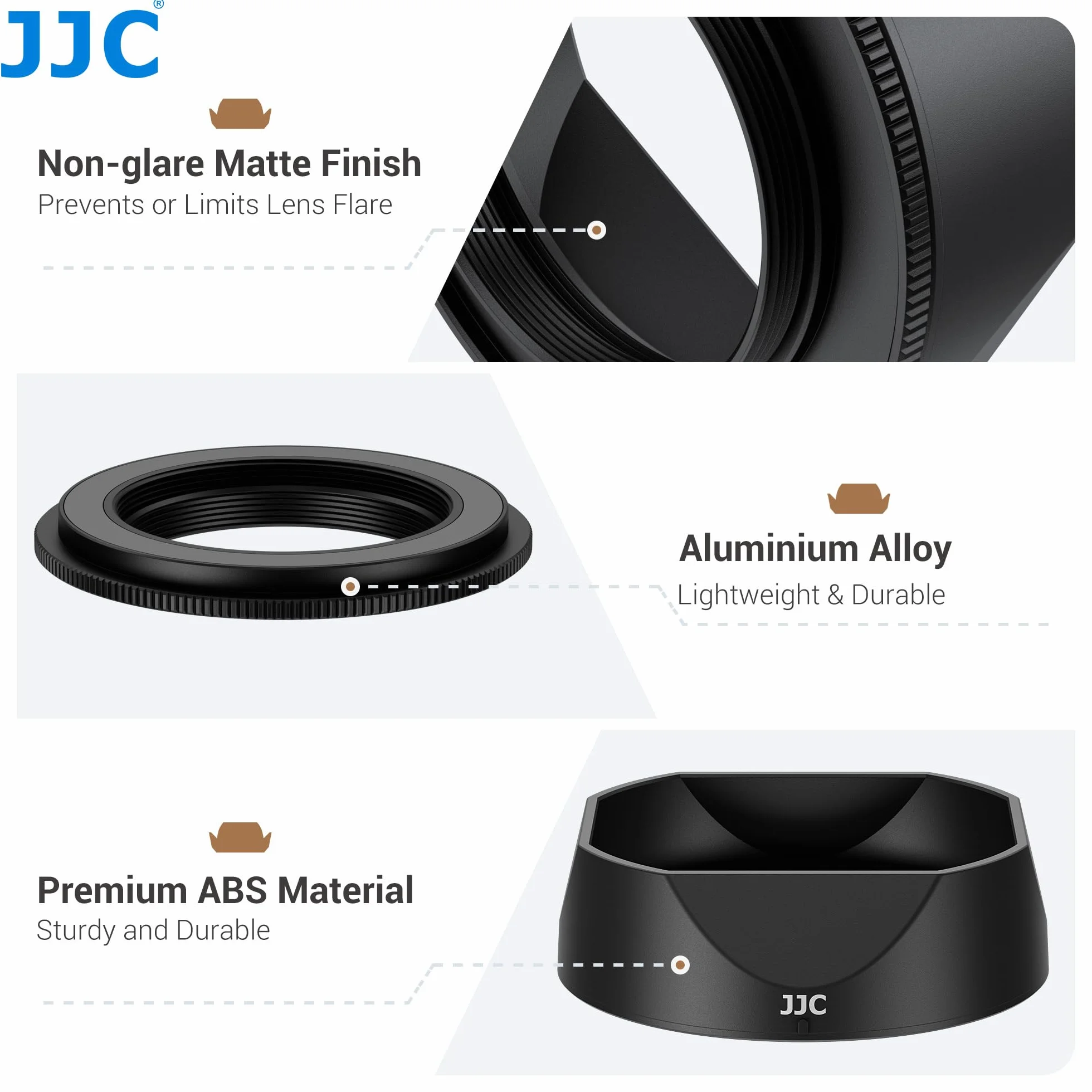JJC Paraluce e anello adattatore magnetico compatibile con Fujifilm X-E5 + XF 23 mm F2.8 R WR, XF 27 mm F2.8 R WR, XF27 mm F/2.8, adatto per filtro da 39 mm e copriobiettivo, sostituisce parasole
