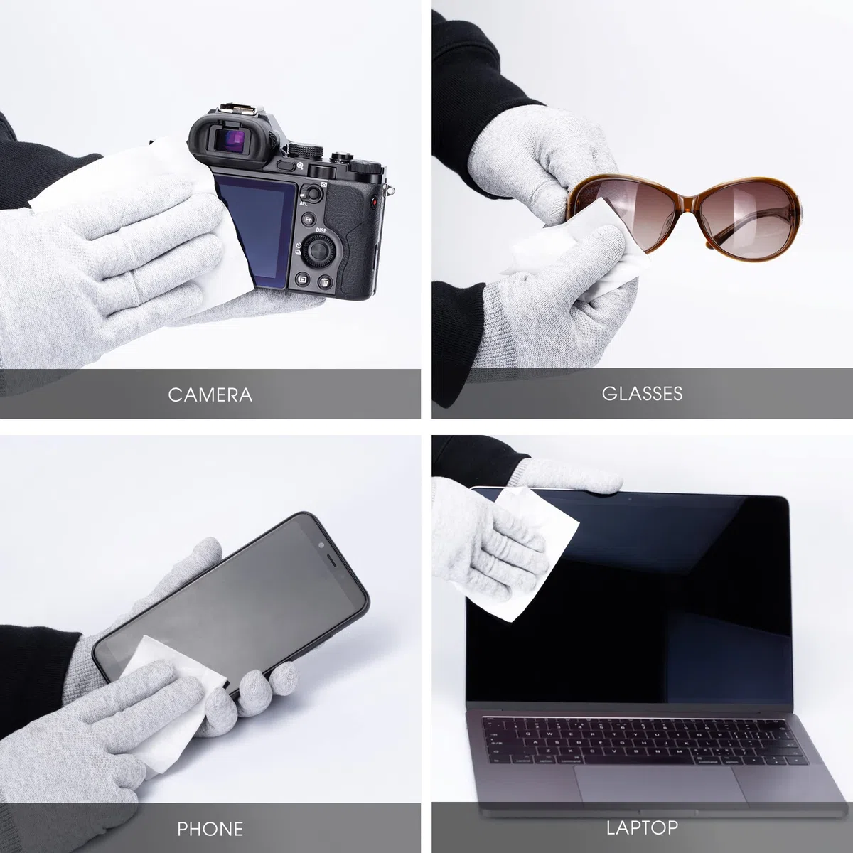 VSGO V-CL01E - Panno per la pulizia della fotocamera, 20 pezzi, in microfibra, compatibile con lenti della fotocamera, occhiali, iPad, telefoni cellulari, schermi TV LCD e molto altro ancora