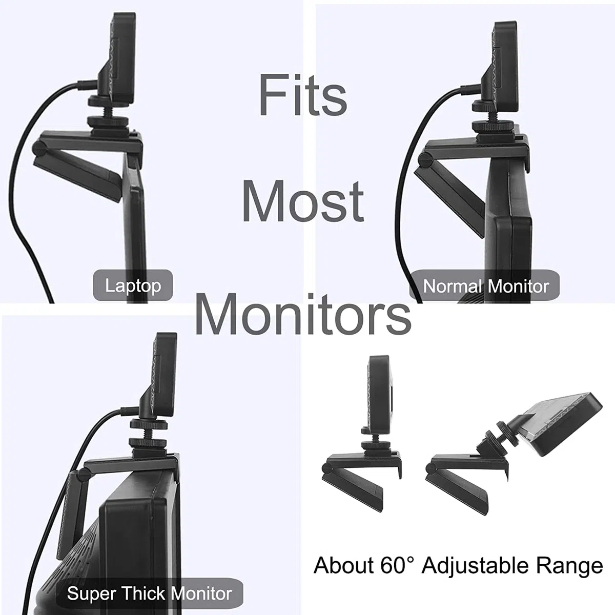LUXCEO Luce per Videoconferenza 9W USB,Faretto LED Fotografia,Key Light a Emissione Laterale,con Treppiede e Clip (2500-9000K,CRI 95+),per Photo Studios,Tiktok,Live Stream,YouTube,Videoconferenza