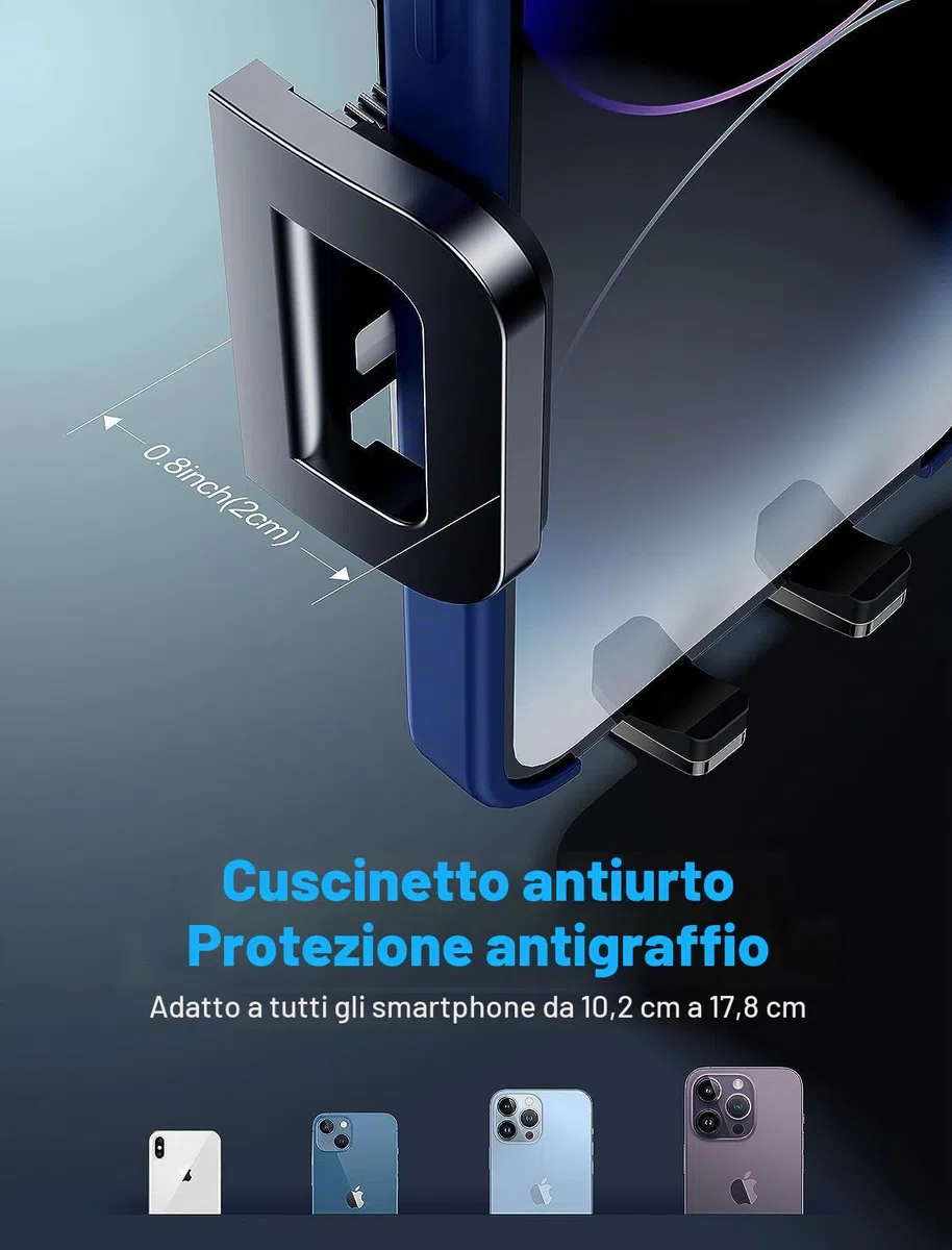 Supporto portabicchieri, supporto per telefono cellulare, supporto per cellulare per iPhone 14, Samsung e altri smartphone (Black)