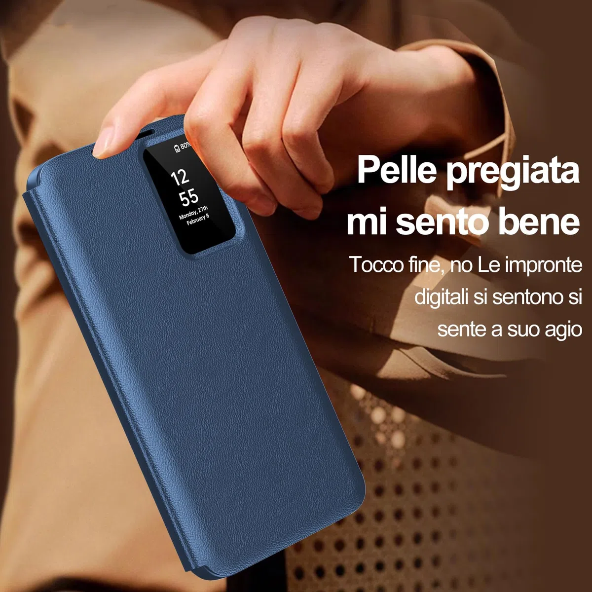 Cover per Samsung Galaxy S26 Ultra Custodia Portafoglio Pelle PU Wallet e Porta Carte Case Flip Libro Con Finestra di Visione Notifiche Cover Antiurto Custodia per Samsung S26 Ultra 5G Case