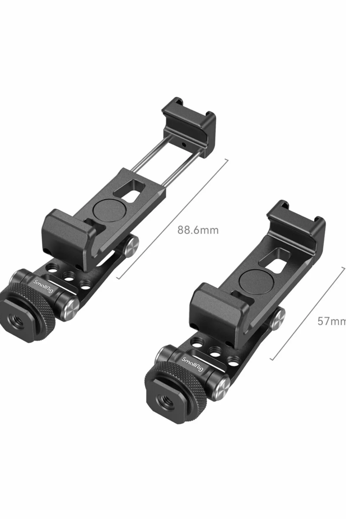SMALLRIG Supporto per Telefono in Metallo con Supporto per Slitta Fredda, Adattatore Universale per Supporto per Telefono, Adattatore per DJI,per Paesaggio e Ritratto, Larghezza entro 57-88 mm - 4301