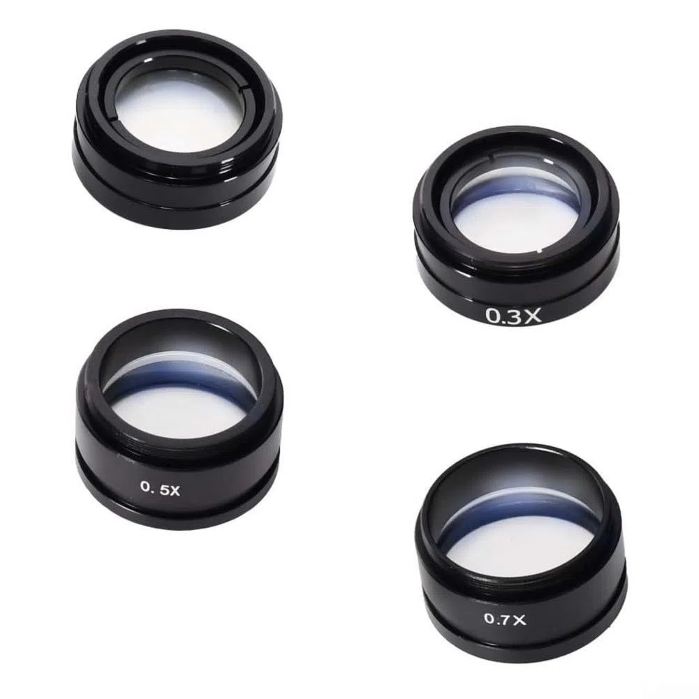 Obiettivi per microscopio, 0,3 X/0,5/0,7 X/2 x lente ottica rivestita per microscopio stereo con obiettivo Barlow, per oculari telescopi astronomici (0,7 x)