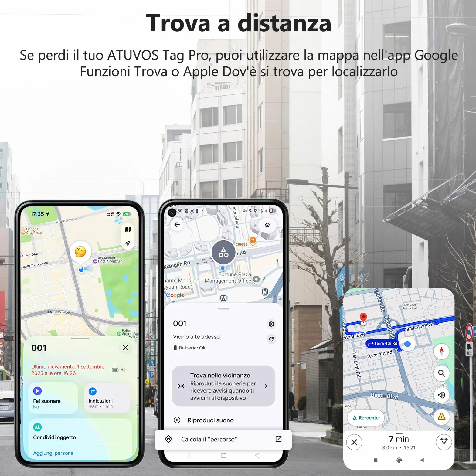 ATUVOS Air Tag Pro Smart Tag Tracker per Android & iOS, Dual System Localizzatore Bluetooth Funziona con Google Funzioni Trova o Apple Dov'è APP, per Bagagli, Borse.Batteria Sostituibile. 2 pezzi Nero