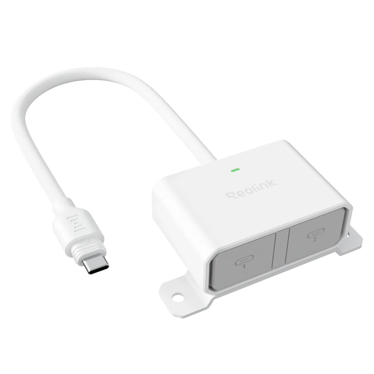 Reolink Docking station USB-C RLA-CD1, sensore di temperatura e umidità, hub di connessione dispositivo IoT, adattatore di alimentazione per esterni, compatibile con le telecamere a batteria